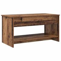 Salontafel met plank met opslag Oud hout 102 x 50 x 52.5 cm Bewerkt hout - thumbnail