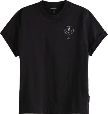 Relaxed fit tee with core graphic black