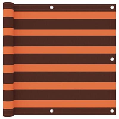 Balkonscherm 90x300 cm oxford stof oranje en bruin