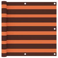 Balkonscherm 90x300 cm oxford stof oranje en bruin - thumbnail
