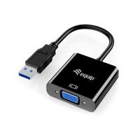 Equip 133384 usb 3.0 to vga adapter, 1080p, usb 3.2 gen 1, usb type-a, vga (d-sub) output - thumbnail
