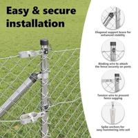 VidaXL Afrasteringspaal zilver 10 x 0,4 m (40 x 40 mm gaas) staal - thumbnail