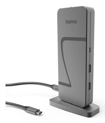 Hama Connect2Office Speed USB-C dockingstation USB-C Power Delivery, Ondersteunt 8K@30 Hz (1x) / 4K@30Hz (2x)