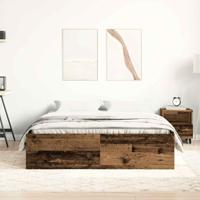 Bedframe zonder matras 160x200 cm bewerkt hout oud hout - thumbnail