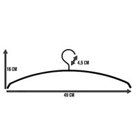 Set van 5 kledinghangers Strike Zwart - thumbnail