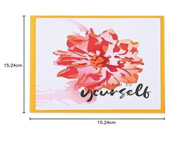 Sizzix • layered stencils painted flower 4stuks