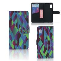 Samsung Xcover Pro | Book Case | Abstract Green Blue - thumbnail