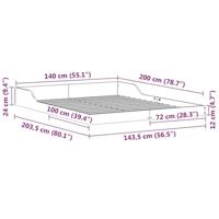 Bedframe Wasbruin 140 x 200 cm Massief grenenhout - thumbnail