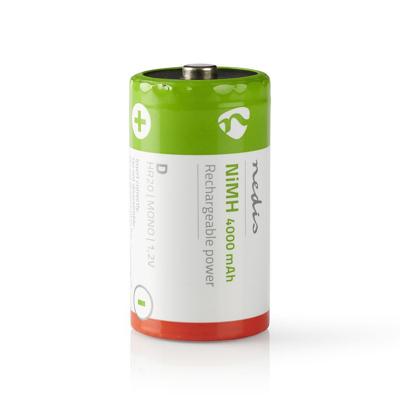 Nedis Oplaadbare NiMH-Batterij D | 1.2 V DC | 4000 mAh | 1 stuks - BANM40HR202B BANM40HR202B