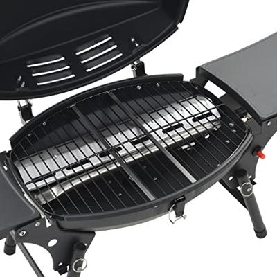 VidaXL Gasbarbecue met kookzone zwart VidaXL Gasbarbecue met kookzone zwart