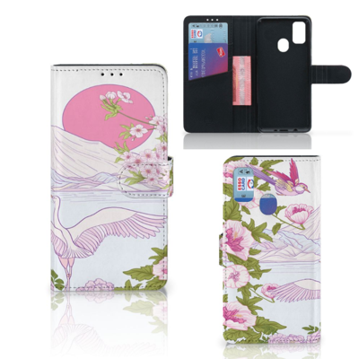 Samsung Galaxy M21 | M30s Telefoonhoesje met Pasjes Bird Standing Samsung Galaxy M21 | M30s Telefoonhoesje met Pasjes Bird Standing