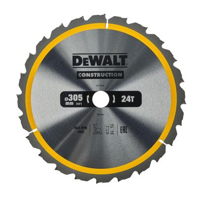DeWALT Cirkelzaagblad voor Hout | Construction | Ø 305mm Asgat 30mm 24T - DT1958-QZ