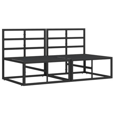 Buitenmeubelsets met kussen met kussen 2 pcs Zwart en Anthraciet Buitenmeubelsets met kussen met kussen 2 pcs Zwart en Anthraciet