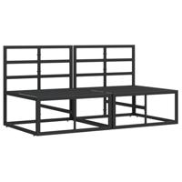 Buitenmeubelsets met kussen met kussen 2 pcs Zwart en Anthraciet - thumbnail