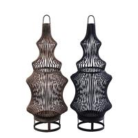 PTMD Tobin Lantaarn - 23x23x60 cm - Ijzer - Messing - thumbnail