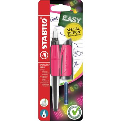 Vulpen stabilo easybuddy m neon roze blister à 1st | 5 stuks