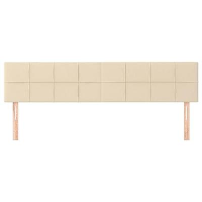 Hoofdborden 2 st 80x5x78/88 cm stof crmekleurig - thumbnail