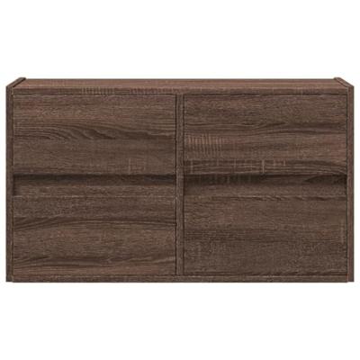 Tv-wandmeubel met LED-verlichting 80x31x45 cm bruin eikenkleur