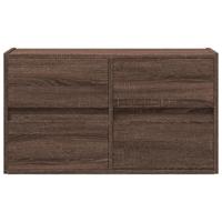 Tv-wandmeubel met LED-verlichting 80x31x45 cm bruin eikenkleur - thumbnail