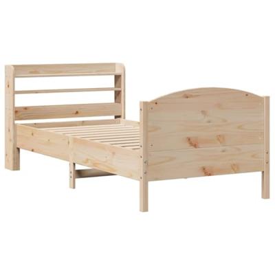 Bedframe zonder matras massief grenenhout 75x190 cm