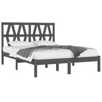 Bedframe massief grenenhout grijs 200x200 cm - thumbnail