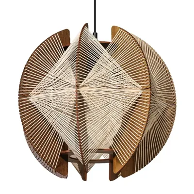 Expo Trading Hanglamp Jessica Ø 50 cm bruin beige