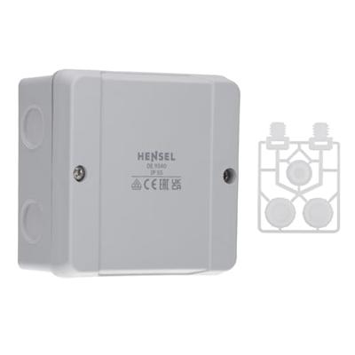 Hensel DE 9340 Aftakkast (l x b x h) 98 x 98 x 55 mm Grijs IP55 1 stuk(s)