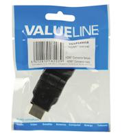 Flexibele adapter HDMI male naar HDMI female verguld - thumbnail