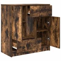 Dressoir met lades en deuren 70,5x34x74,5 cm gerookt eiken - thumbnail