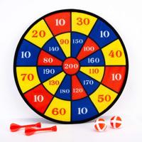 Basic Klittenband dartbord + 2 darts en 2 balletjes - thumbnail