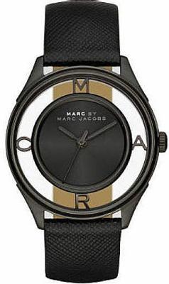 Horlogeband Marc by Marc Jacobs MBM1379 Leder Zwart 18mm