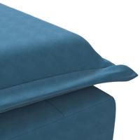 Massage chaise longue met bolster fluweel blauw - thumbnail