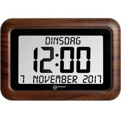 Geemarc 1558323 Kwarts Zendgestuurde klok Hout
