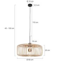 Steinhauer Bamboe hanglampBloeba Ø 60cm - 4184ZW - thumbnail