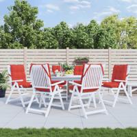 VidaXL Stoelkussens 6 st lage rug oxford stof rood - thumbnail