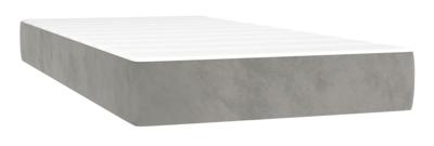 Boxspring met matras fluweel lichtgrijs 180x200 cm