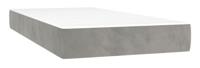 Boxspring met matras fluweel lichtgrijs 100x200 cm - thumbnail