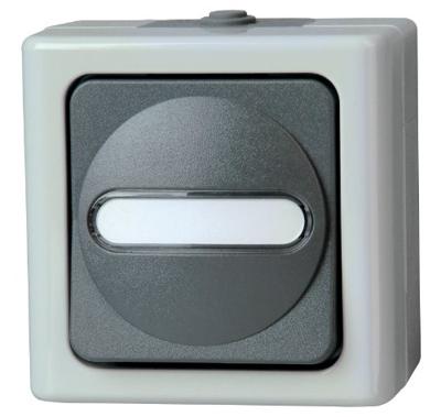 Kopp 560856002 BlueElectric Compleet Knop spatwaterdicht Grijs 1 stuks 1 stuk(s)
