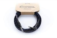 Cordial 14781 Jackplug Instrumenten Aansluitkabel [1x Jackplug male 6,3 mm (mono) - 1x Jackplug male 6,3 mm (mono)] 5 m Zwart, Blauw Textielmantel - thumbnail