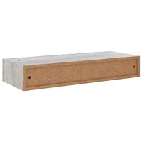 Wandschap met lade 60x23,5x10 cm MDF betongrijs - thumbnail