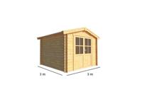 Blokhut, tuinhuisje Fenna-Aisha 300 cm bij 300 cm diep zadeldak Warentuin Collection - Warentuin collection - thumbnail