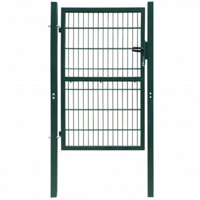 VidaXL Poort dubbelstaafmat (enkel) 106x190 cm groen