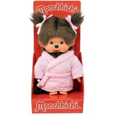 Monchhichi Pluche - BANDAI - Roze Badjas - 20 cm