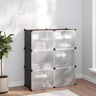 VidaXL Schoenenrek 84,5x31x93,5 cm polypropeen zwart
