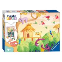 Ravensburger - puzzle - jungle avontuur 2x24 stuks - thumbnail