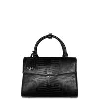 Socha Tiny Tip Croco 10" Shoulder Bag-Black - thumbnail