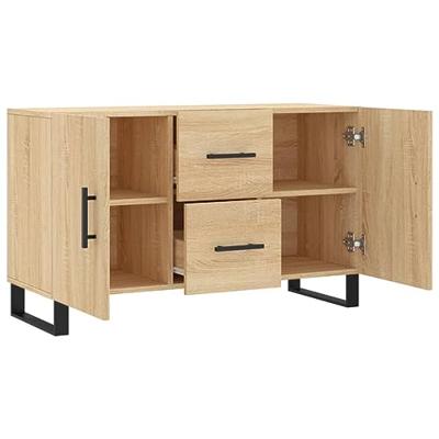 Dressoir 100x36x60 cm bewerkt hout sonoma eikenkleurig Dressoir 100x36x60 cm bewerkt hout sonoma eikenkleurig