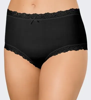 3-pack dames Taille slips - Kanten modal dames onderbroek - Katoenen kruisje