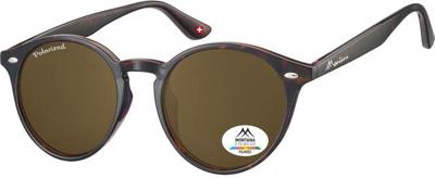 Zonnebril montana met bruin polar rond glas turtle Zonnebril montana met bruin polar rond glas turtle
