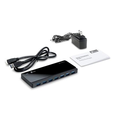 TP-Link UH700 interface hub USB 3.2 Gen 1 (3.1 Gen 1) Micro-B 5000 Mbit/s Zwart TP-Link UH700 interface hub USB 3.2 Gen 1 (3.1 Gen 1) Micro-B 5000 Mbit/s Zwart
